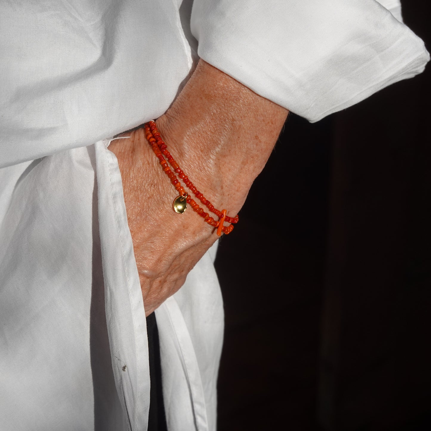 Beaded Bracelet with Fragment Charm