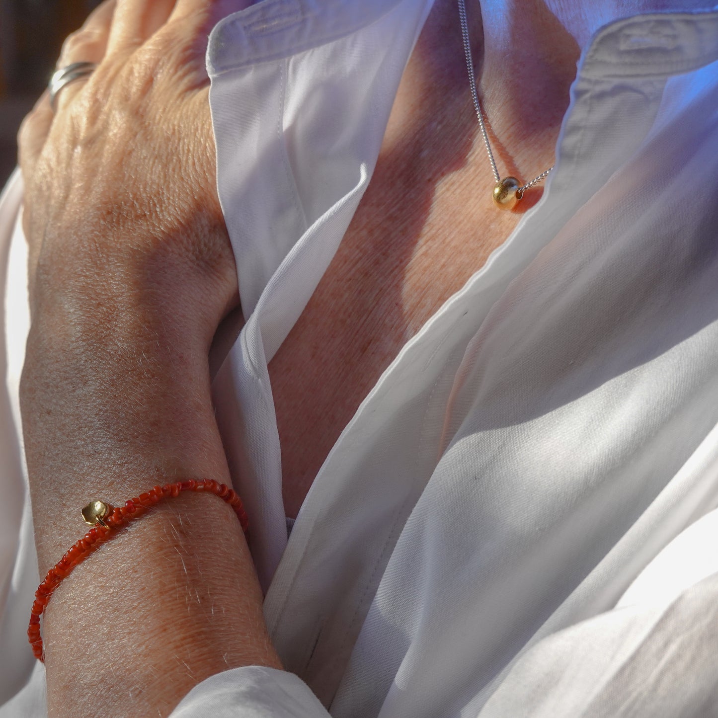 Beaded Bracelet with Fragment Charm