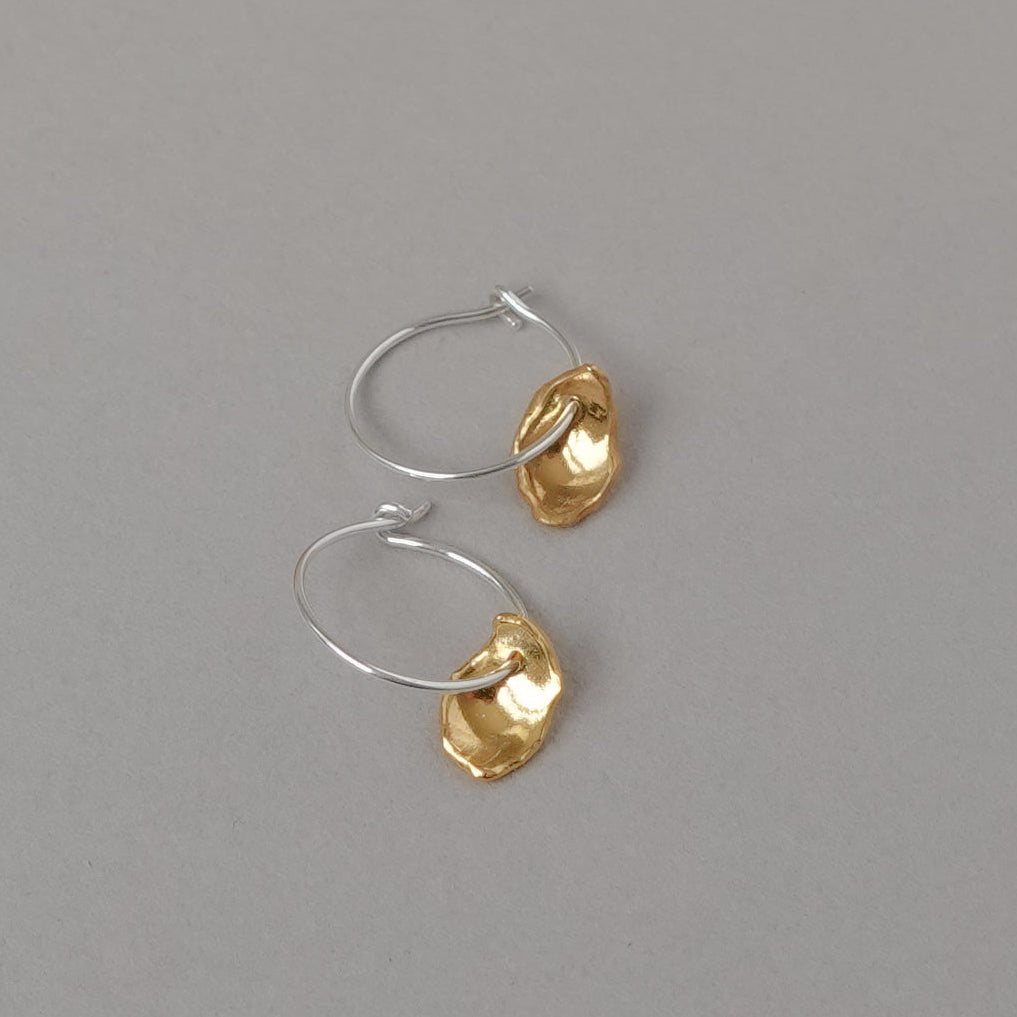 Mis-matched Pair Pod Fragment Hoop Earrings