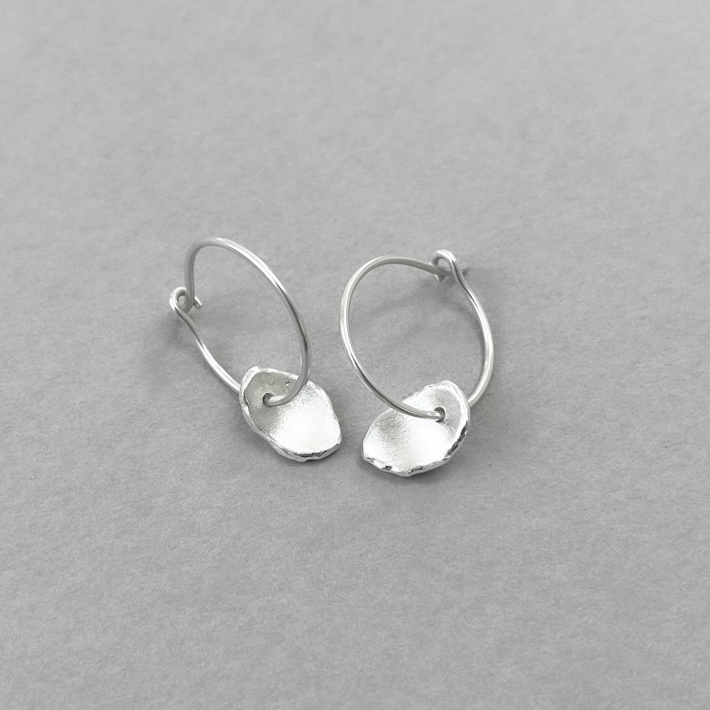 Mis-matched Pair Pod fragment Hoop Earrings