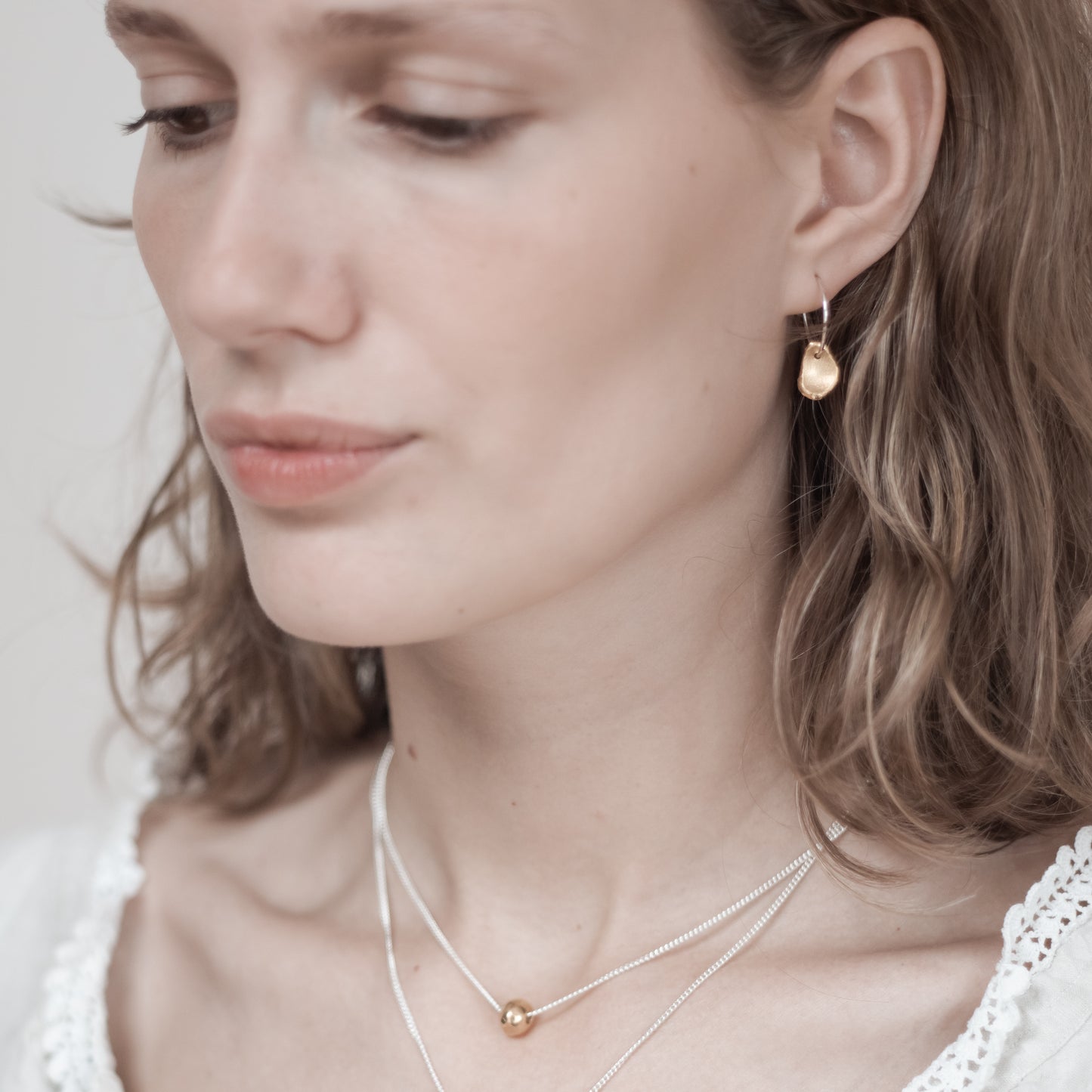 Mis-matched Pair Pod Fragment Hoop Earrings