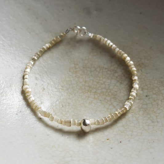 Beaded Bracelet with Seed Charm