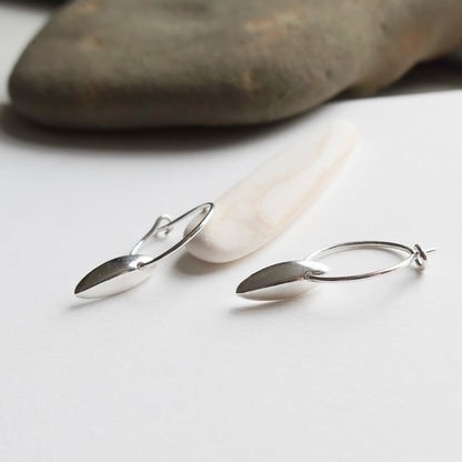 Sculpted Seed Charm Hoop Earrings