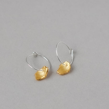 Mis-matched Pair Pod Fragment Hoop Earrings