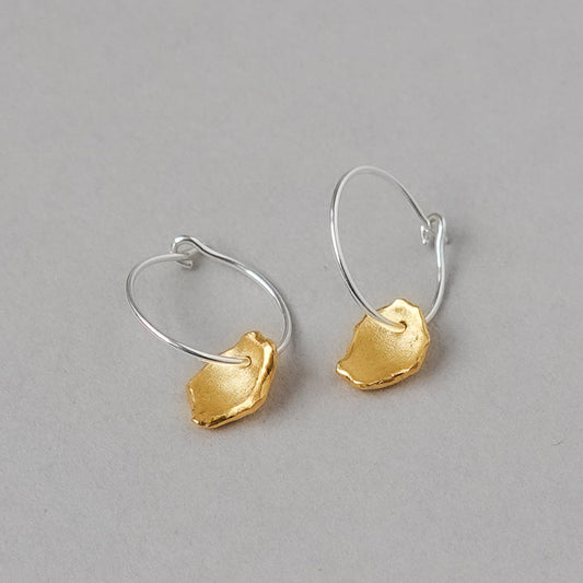 Mis-matched Pair Pod Fragment Hoop Earrings