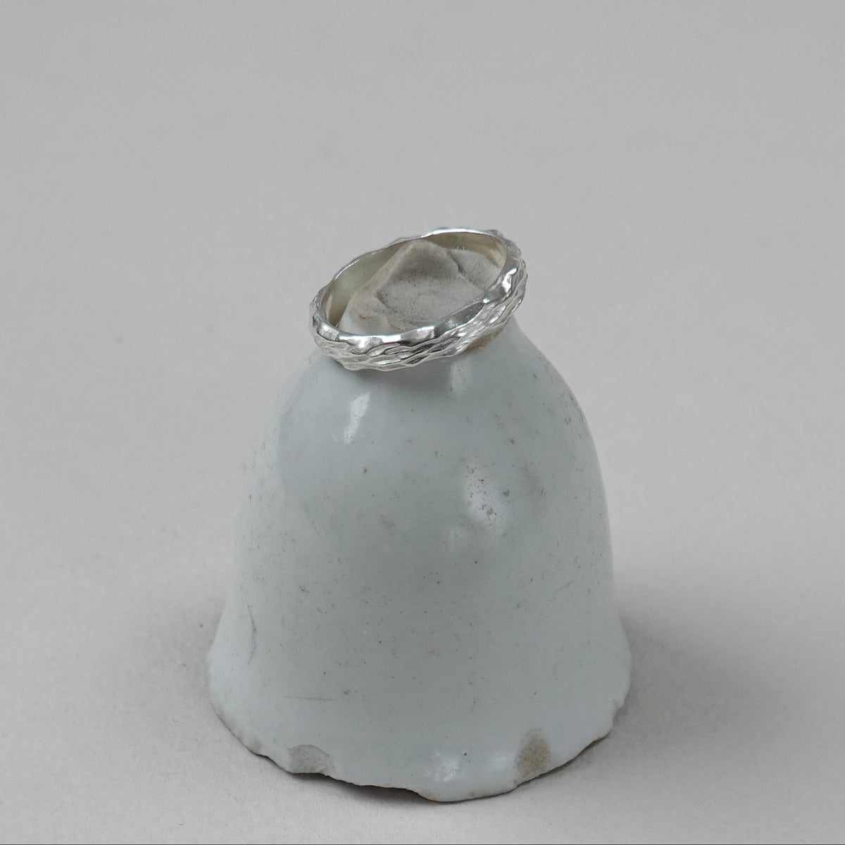 Narrow Textured Stacking Ring