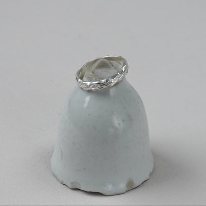 Narrow Textured Stacking Ring