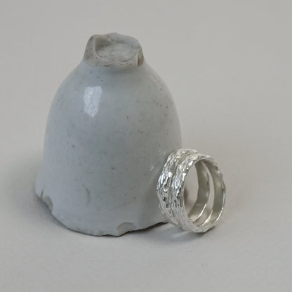 Narrow Textured Stacking Ring