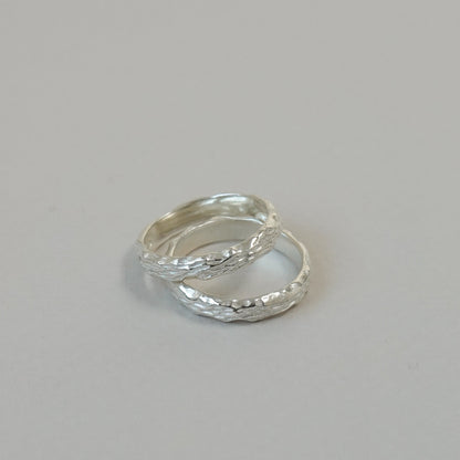 Narrow Textured Stacking Ring