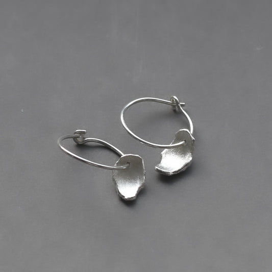 Mis-matched Pair Pod fragment Hoop Earrings