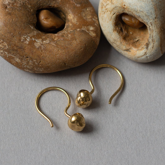 Seed Drop Earrings Gold Vermeil