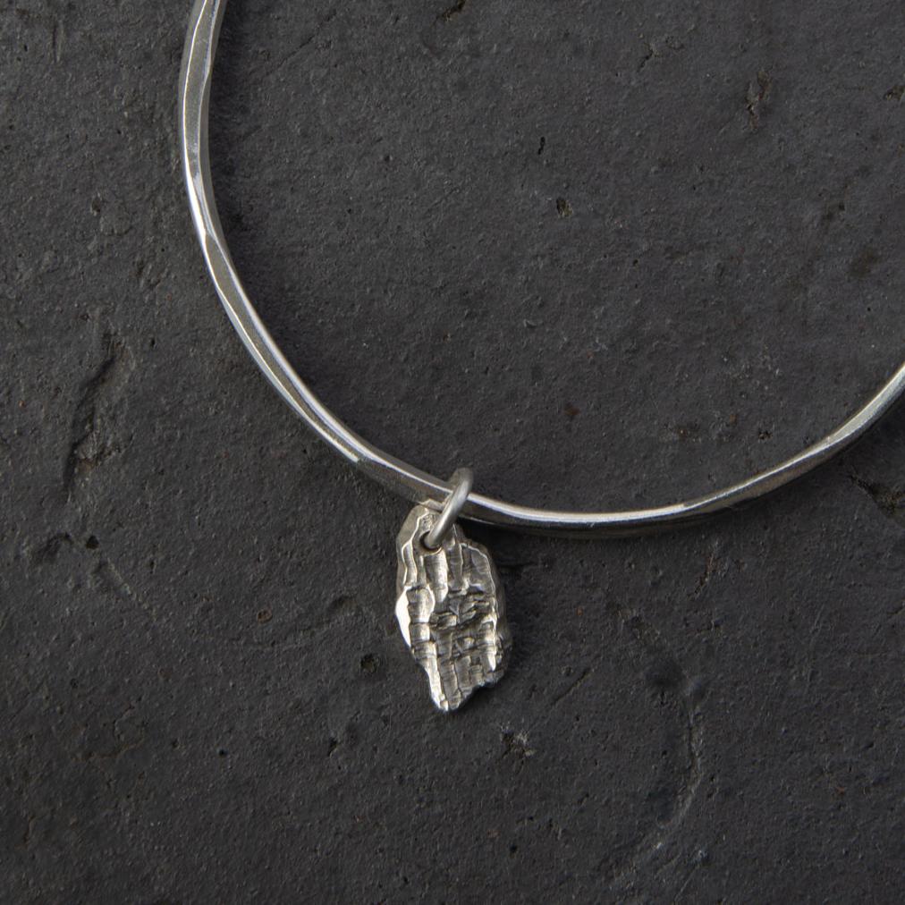 Bark Shard Charm Bangle