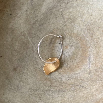 Single Hoop with Gold plated Pod Fragment