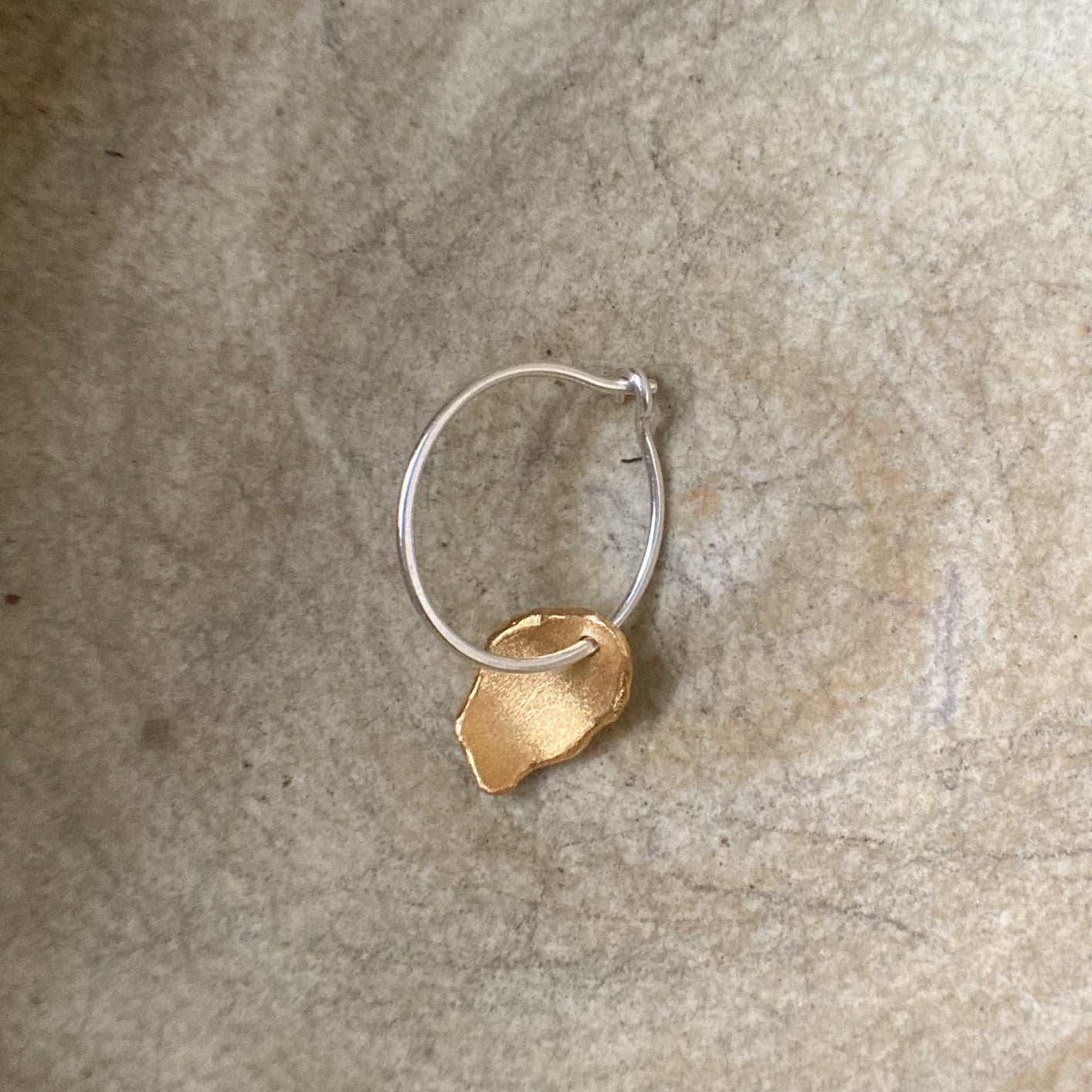 Single Hoop with Gold plated Pod Fragment