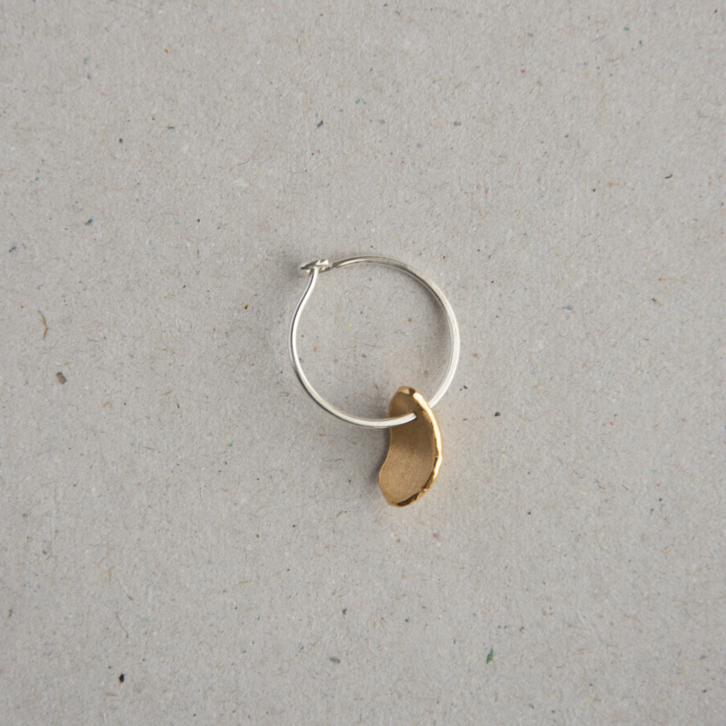 Single Hoop with Gold plated Pod Fragment