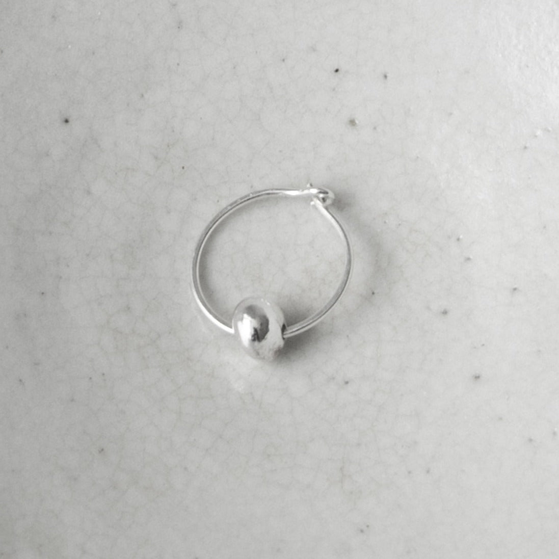 Single Hoop with Silver Seed