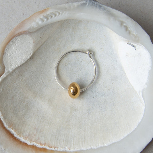 Single Hoop with Gold Plated Seed