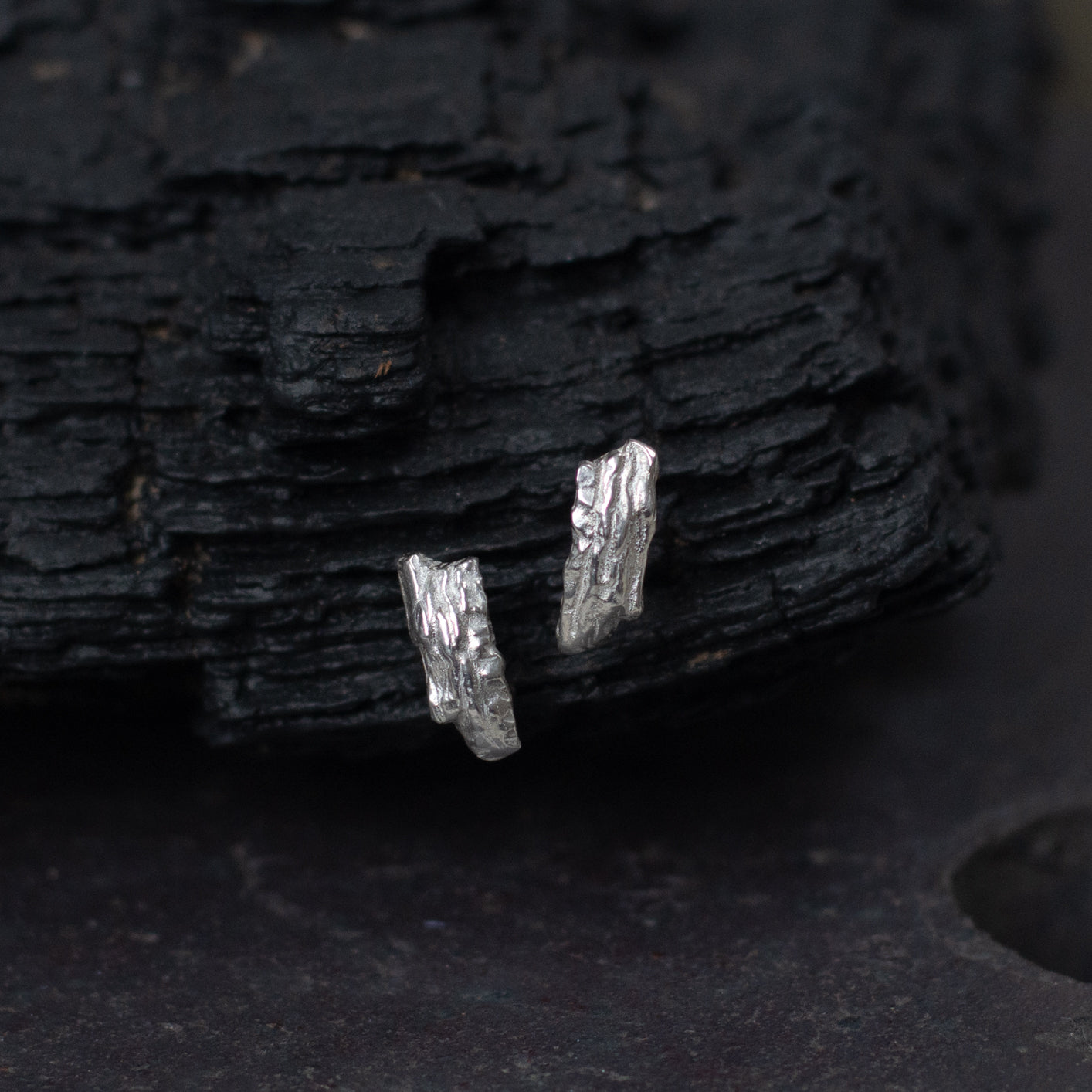 Bark Shard Stud Earrings